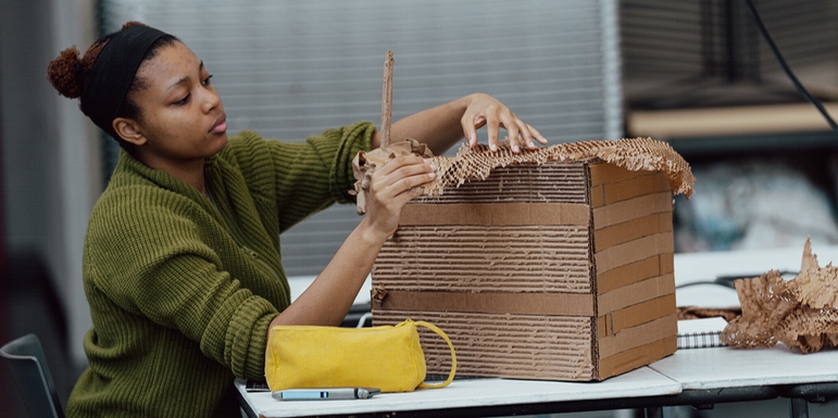 Artist in Ceramics Studio