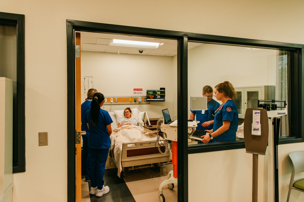 Nursing students lab