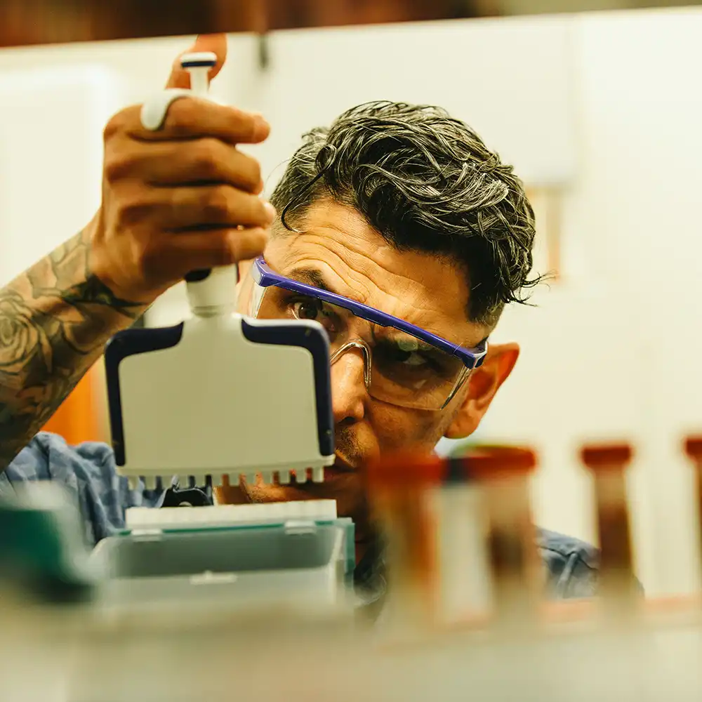 ​​SHSU Student working in a lab​ 