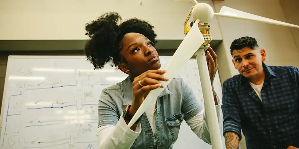 ​​SHSU COSET Students working on a project in a lab​.