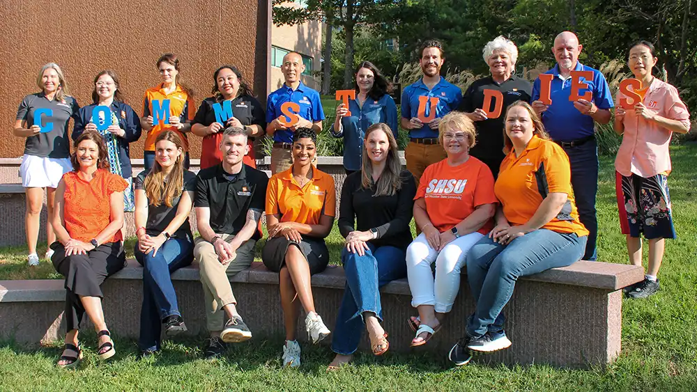 Communication Studies faculty pose for group photo. 