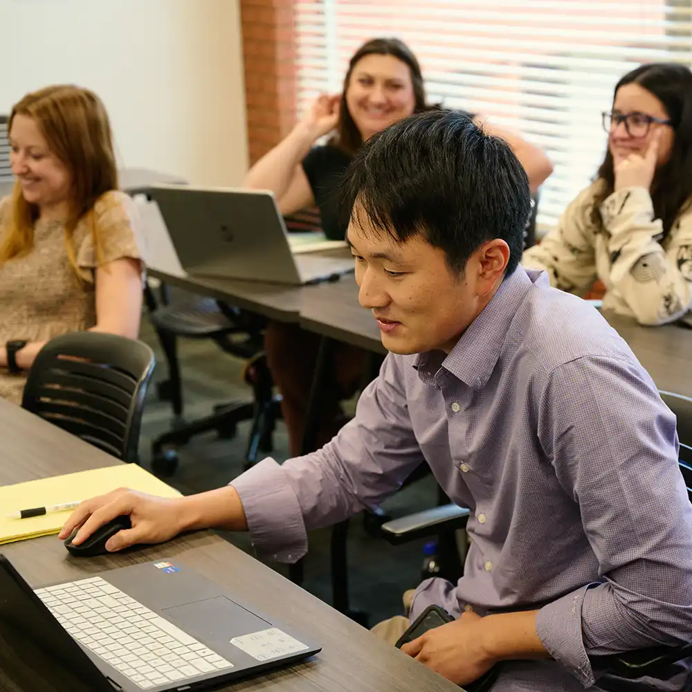 Graduate students in classroom
