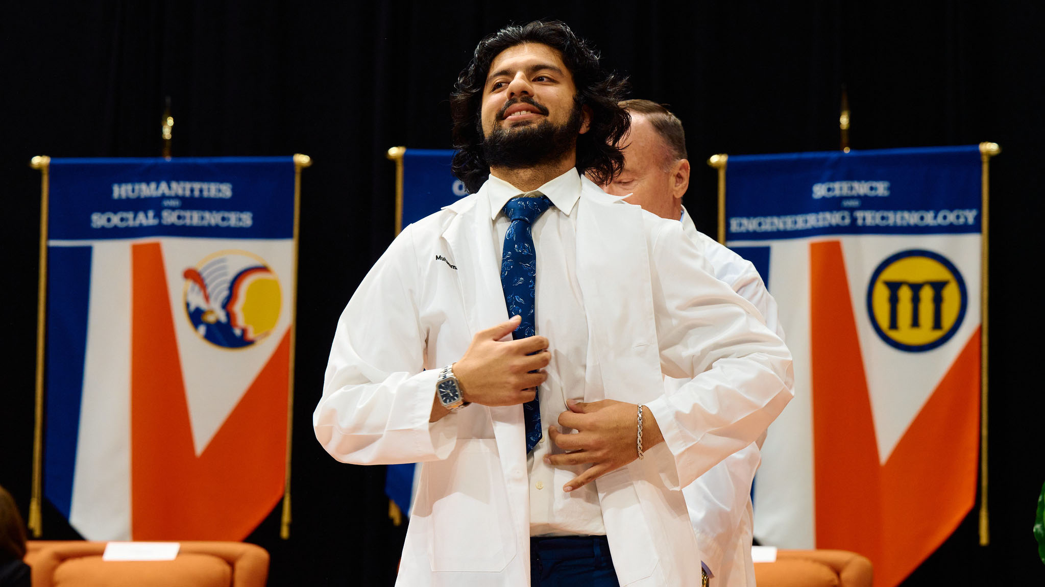 Student receiving degree