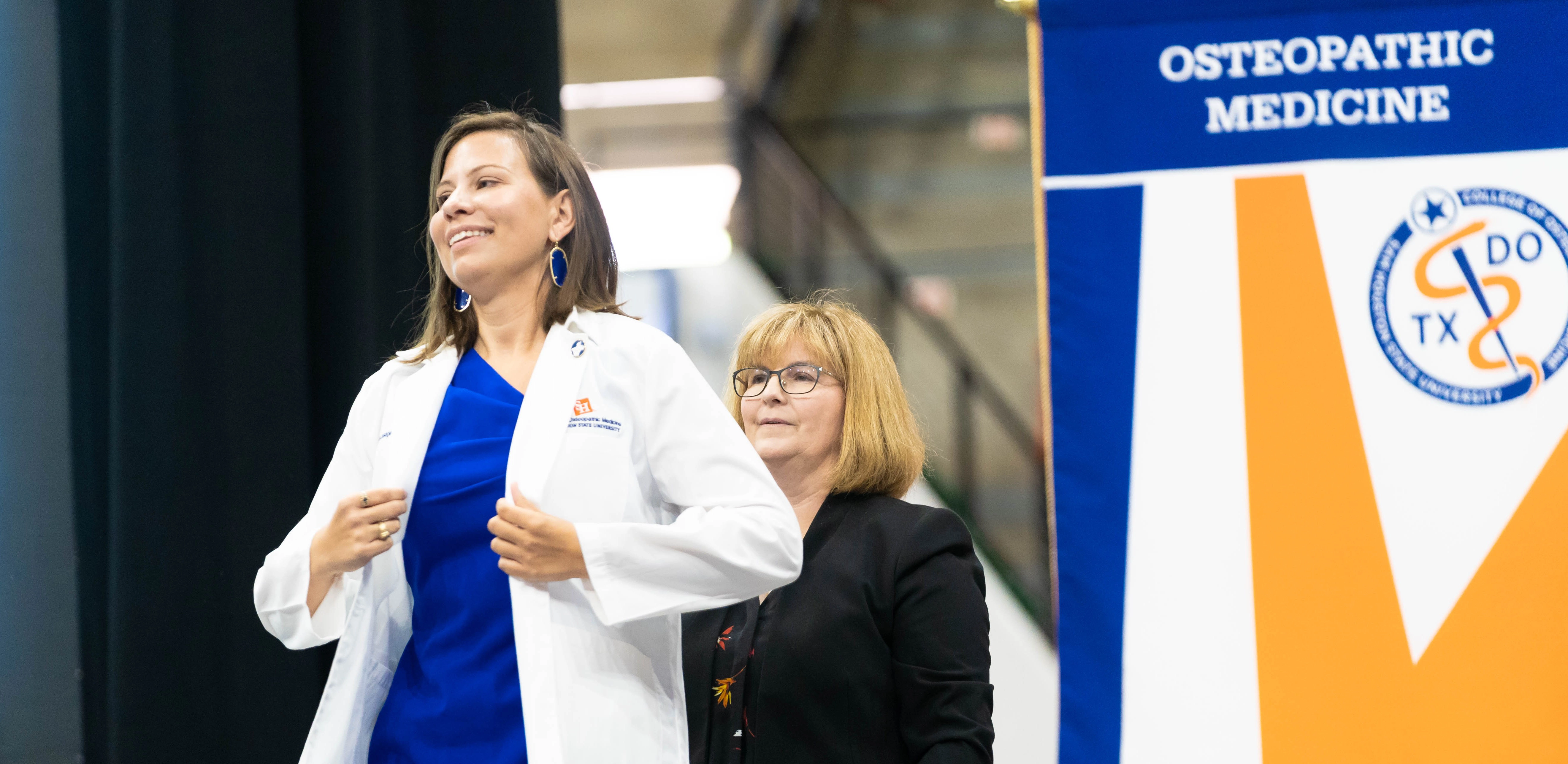 student doctor at White Coat ceremony